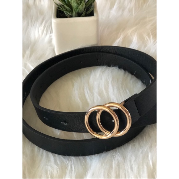 🆕Faux leather Double OO belt - Picture 2 of 6